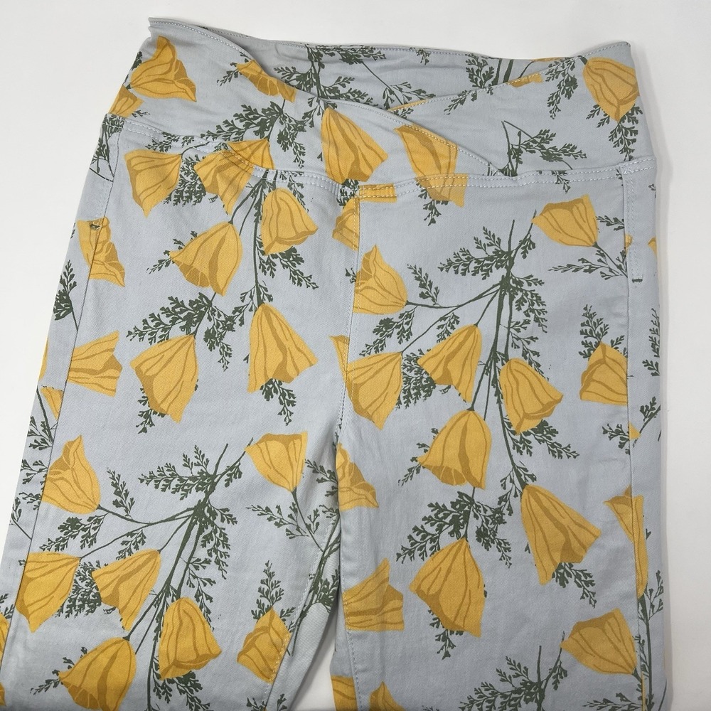 Free People Venice Beach High Rise Flare Sky Combo Cali Poppies Women's Size 29